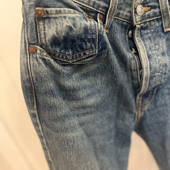 Re/Done stovepipe mid blue size 27 - Picture 2 of 6